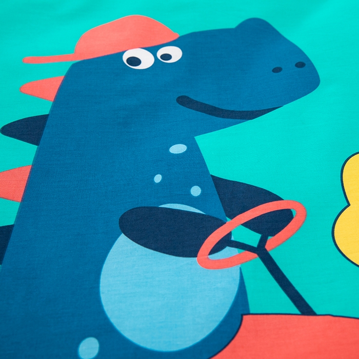 91家纺网 家纺一手货源 找家纺 嗨皮宝贝 2025新款全棉纯棉13372幼儿园三件套多件套 恐龙丹佛