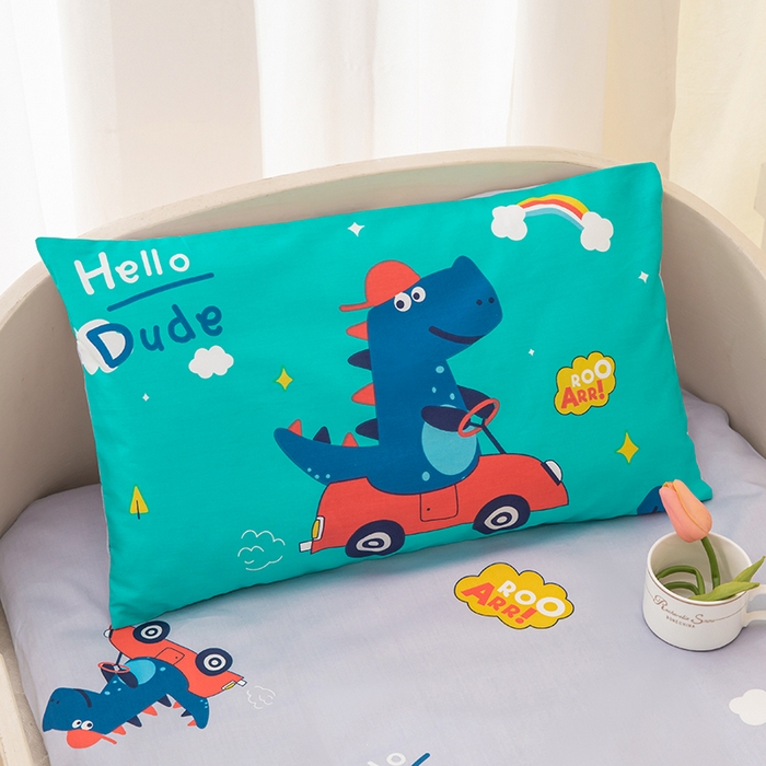 91家纺网 家纺一手货源 找家纺 嗨皮宝贝 2025新款全棉纯棉13372幼儿园三件套多件套 恐龙丹佛