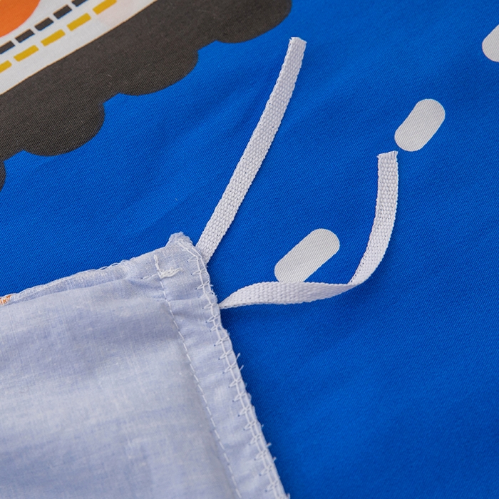 91家纺网 家纺一手货源 找家纺 嗨皮宝贝 2025新款全棉纯棉13372幼儿园三件套多件套 快乐工程车