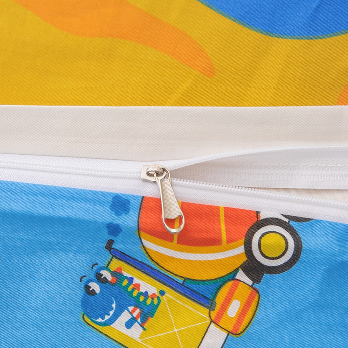 91家纺网 家纺一手货源 找家纺 嗨皮宝贝 2025新款全棉纯棉13372幼儿园三件套多件套 快乐工作龙