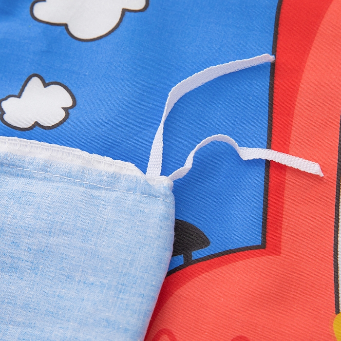 91家纺网 家纺一手货源 找家纺 嗨皮宝贝 2025新款全棉纯棉13372幼儿园三件套多件套 快乐工作龙