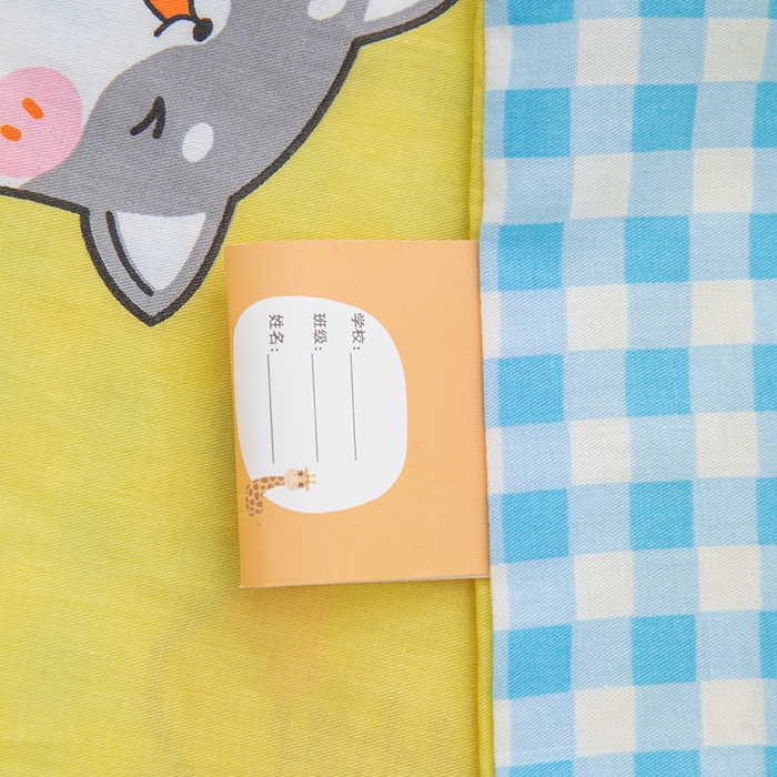 91家纺网 家纺一手货源 找家纺 嗨皮宝贝 2025新款全棉纯棉13372幼儿园三件套多件套 快乐小动物-蓝