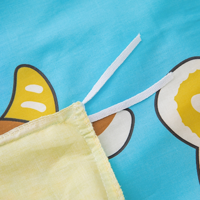 91家纺网 家纺一手货源 找家纺 嗨皮宝贝 2025新款全棉纯棉13372幼儿园三件套多件套 快乐小动物-蓝