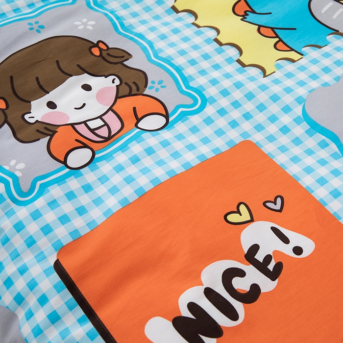 91家纺网 家纺一手货源 找家纺 嗨皮宝贝 2025新款全棉纯棉13372幼儿园三件套多件套 玩乐童年-蓝