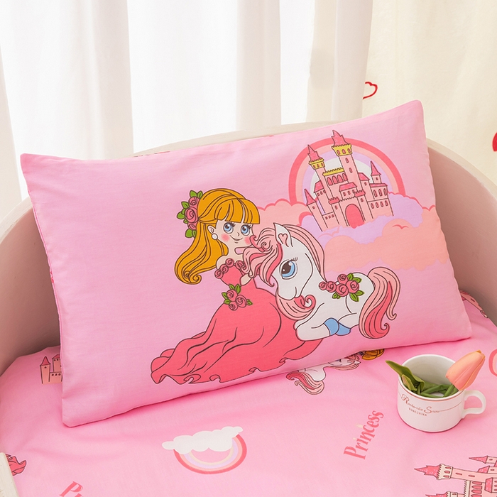 91家纺网 家纺一手货源 找家纺 嗨皮宝贝 2025新款全棉纯棉13372幼儿园三件套多件套 小公主安琪