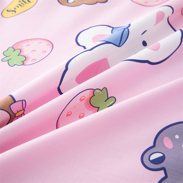 91家纺网 家纺一手货源 找家纺 嗨皮宝贝 2025新款全棉纯棉13372幼儿园三件套多件套 安妮兔-粉