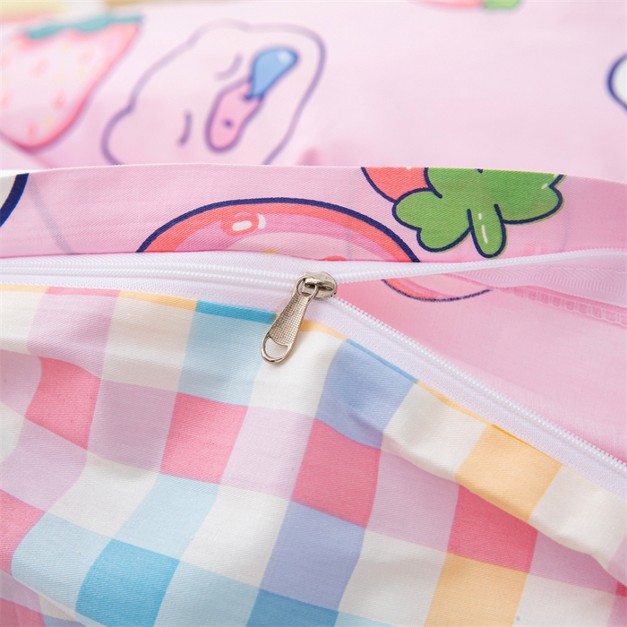 91家纺网 家纺一手货源 找家纺 嗨皮宝贝 2025新款全棉纯棉13372幼儿园三件套多件套 安妮兔-粉