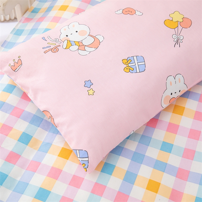 91家纺网 家纺一手货源 找家纺 嗨皮宝贝 2025新款全棉纯棉13372幼儿园三件套多件套 哈尼兔