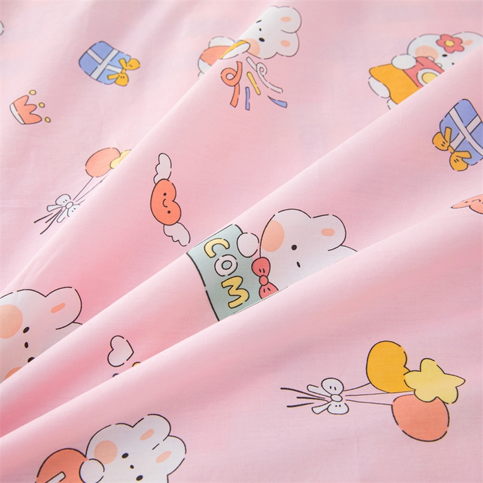 91家纺网 家纺一手货源 找家纺 嗨皮宝贝 2025新款全棉纯棉13372幼儿园三件套多件套 哈尼兔