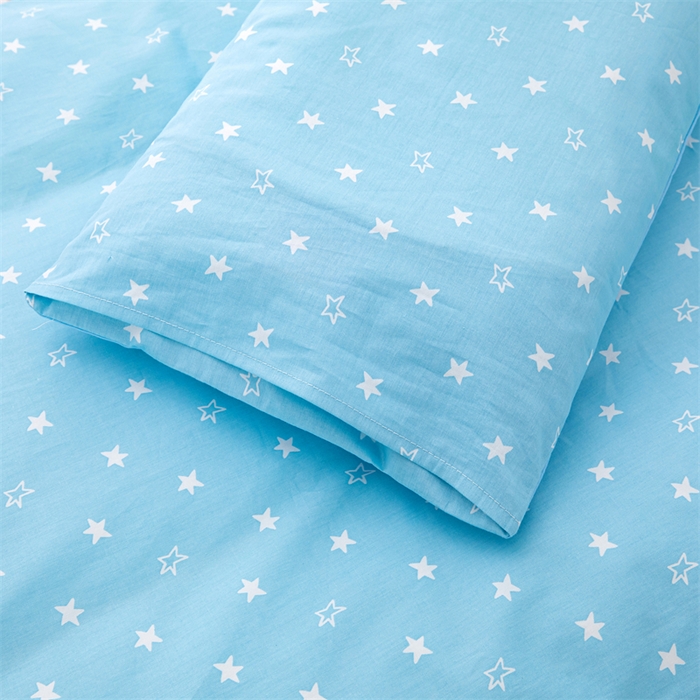 91家纺网 家纺一手货源 找家纺 嗨皮宝贝 2025新款全棉纯棉13372幼儿园三件套多件套 机长小熊-蓝