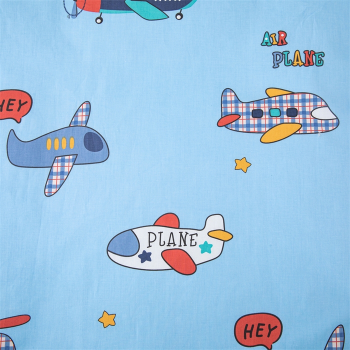 91家纺网 家纺一手货源 找家纺 嗨皮宝贝 2025新款全棉纯棉13372幼儿园三件套多件套 机长小熊-蓝