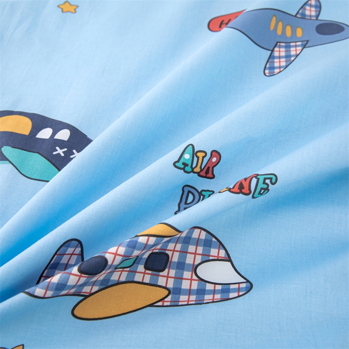 91家纺网 家纺一手货源 找家纺 嗨皮宝贝 2025新款全棉纯棉13372幼儿园三件套多件套 机长小熊-蓝