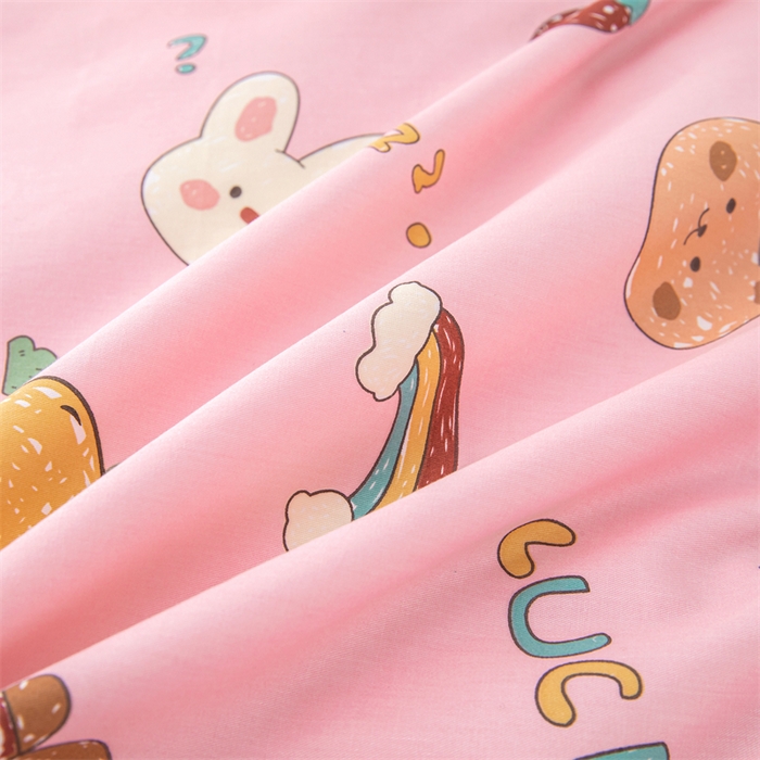 91家纺网 家纺一手货源 找家纺 嗨皮宝贝 2025新款全棉纯棉13372幼儿园三件套多件套 连连看-粉