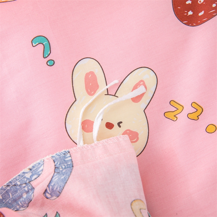 91家纺网 家纺一手货源 找家纺 嗨皮宝贝 2025新款全棉纯棉13372幼儿园三件套多件套 连连看-粉