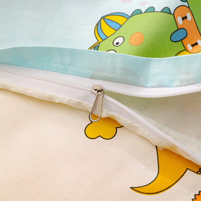 91家纺网 家纺一手货源 找家纺 嗨皮宝贝 2025新款全棉纯棉13372幼儿园三件套多件套 七彩恐龙