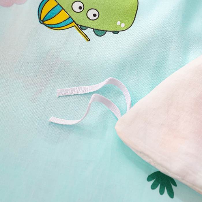 91家纺网 家纺一手货源 找家纺 嗨皮宝贝 2025新款全棉纯棉13372幼儿园三件套多件套 七彩恐龙