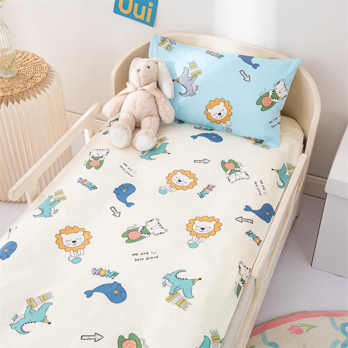 91家纺网 家纺一手货源 找家纺 嗨皮宝贝 2025新款全棉纯棉13372幼儿园三件套多件套 开心派对