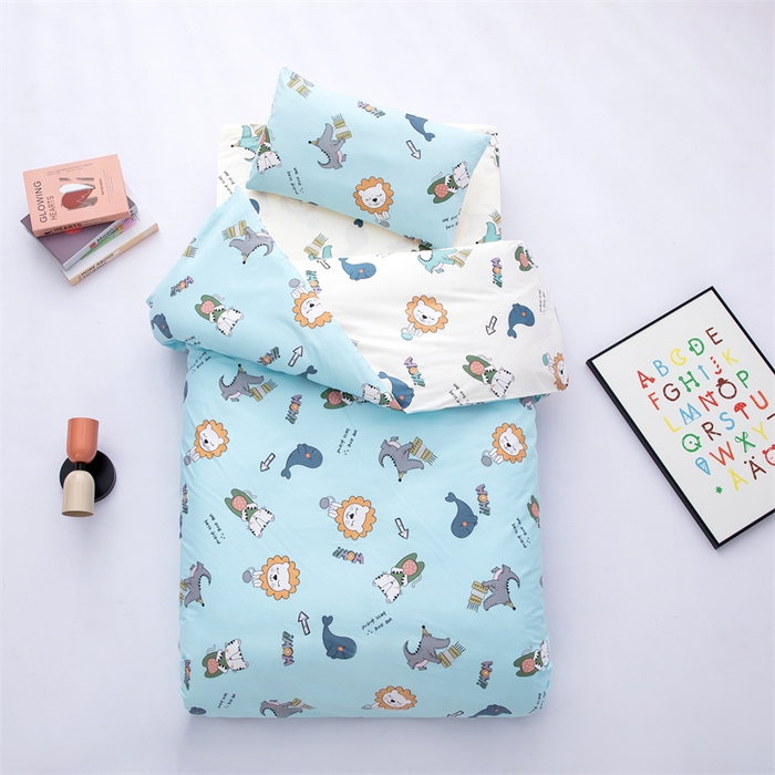 91家纺网 家纺一手货源 找家纺 嗨皮宝贝 2025新款全棉纯棉13372幼儿园三件套多件套 开心派对