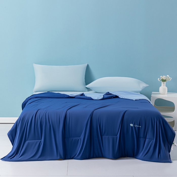 91家纺网 家纺一手货源 找家纺 巴宝路 2025新款深睡控温被·夏季pro 2.0夏被被子被芯 深睡蓝2代