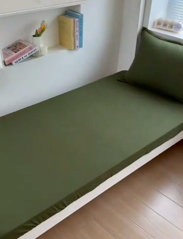 91家纺网 家纺一手货源 找家纺 茗婷家纺 2025新款供跨境外贸高克重纯色磨毛床笠宾馆养老院床笠多规格 军绿