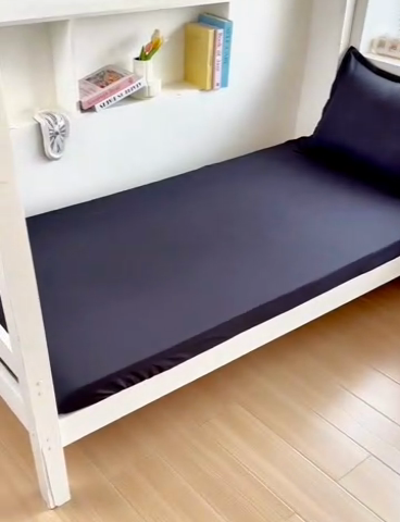 91家纺网 家纺一手货源 找家纺 茗婷家纺 2025新款供跨境外贸高克重纯色磨毛床笠宾馆养老院床笠多规格 黑色