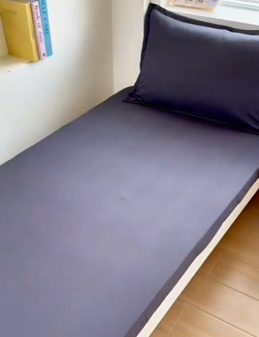 91家纺网 家纺一手货源 找家纺 茗婷家纺 2025新款供跨境外贸高克重纯色磨毛床笠宾馆养老院床笠多规格 高级灰