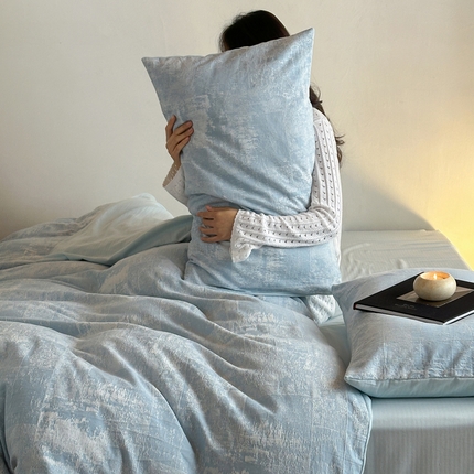 （总）例外Home 2025新款色织提花窗外的海系列四件套