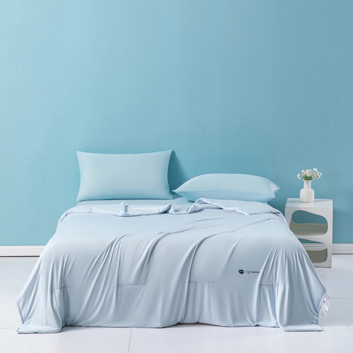 91家纺网 家纺一手货源 找家纺 巴宝路 2025新款深睡控温被·夏季pro 2.0夏被被子被芯 青空灰