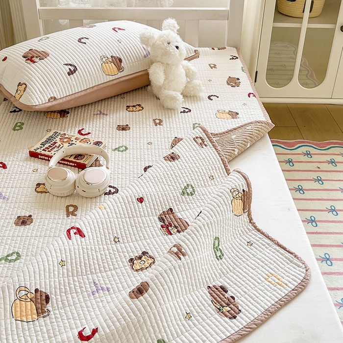 91家纺网 家纺一手货源 找家纺 茉夕家纺 2025新款双面纯棉学生宿舍床盖系列 新新卡皮