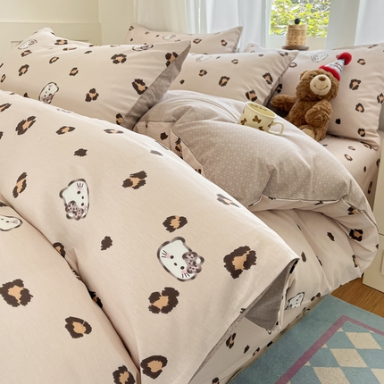 91家纺网 家纺一手货源 找家纺 （总）首尔家纺 2025新款学生季全棉跑量款四件套系列卡通小清新AB版学生三件套