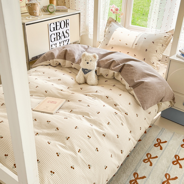 91家纺网 家纺一手货源 找家纺 莱通家纺 2025新款12868学生宿舍三件套 樱姿