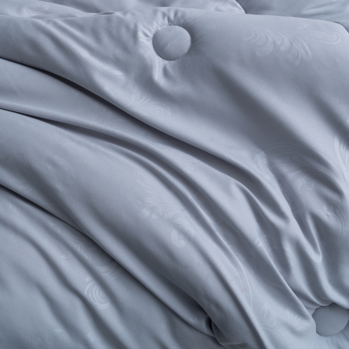 91家纺网 家纺一手货源 找家纺 凌云家纺 2025新款亲肤棉提花大豆被春秋被加厚冬被学生被子被芯夏被  太空灰