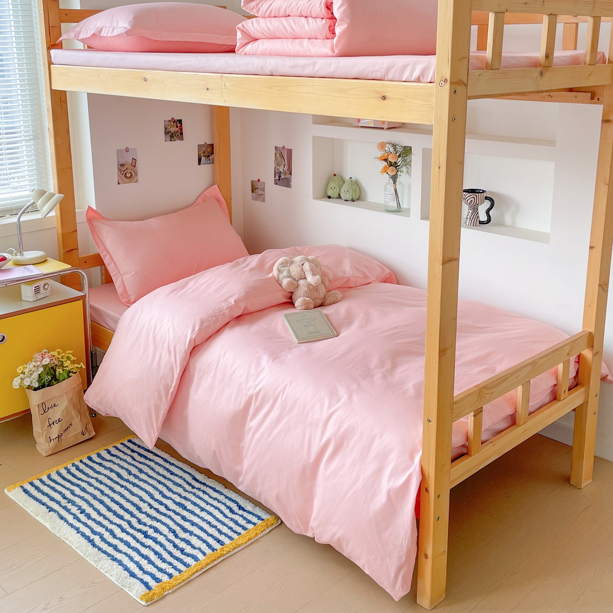 91家纺网 家纺一手货源 找家纺 （总）恩泽家纺 2025新款全棉双拼学生宿舍三件套