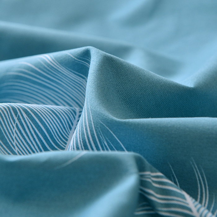 91家纺网 家纺一手货源 找家纺 登登家纺 2025新款全棉床笠四件套系列 飘羽