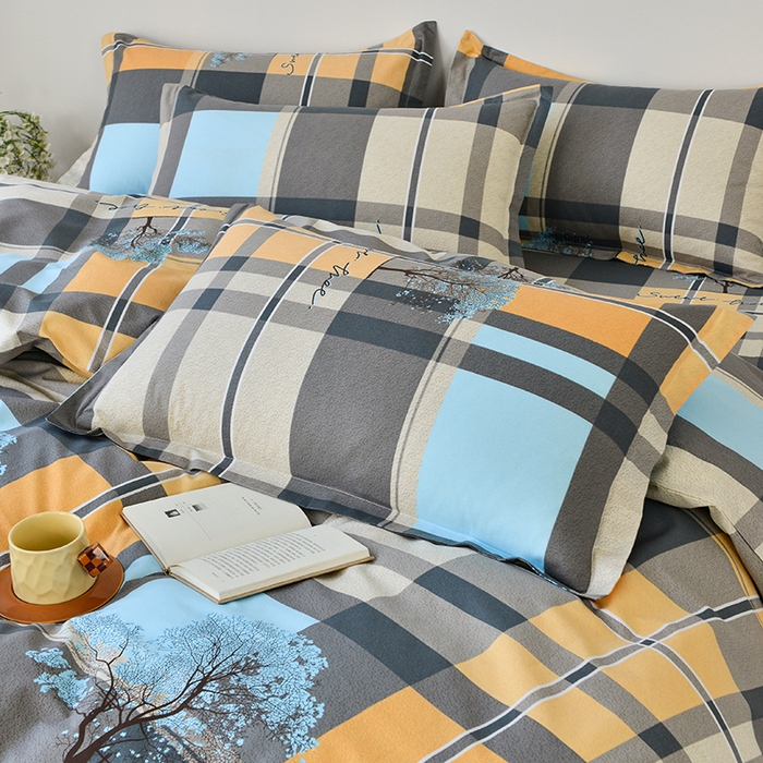 91家纺网 家纺一手货源 找家纺 登登家纺 2025新款全棉床笠四件套系列 格林春天-带床笠