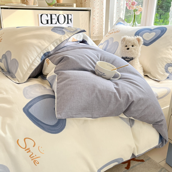 91家纺网 家纺一手货源 找家纺 莱通家纺 2025新款12868学生宿舍三件套 心连心