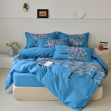 91家纺网 家纺一手货源 找家纺 （总）登登家纺 2025新款全棉床笠四件套系列