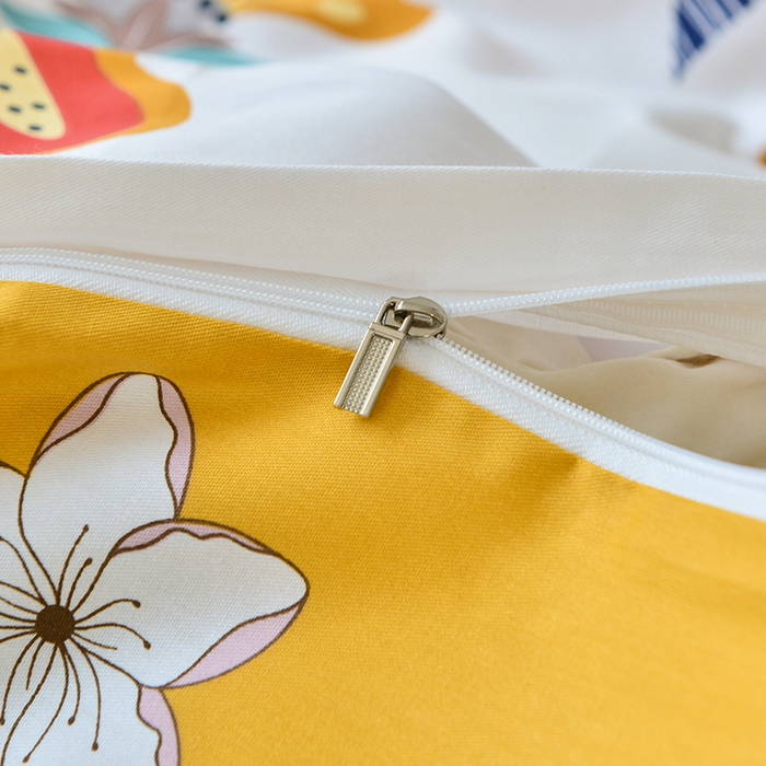 91家纺网 家纺一手货源 找家纺 登登家纺 2025新款全棉床笠四件套系列 浪漫花语-带床笠