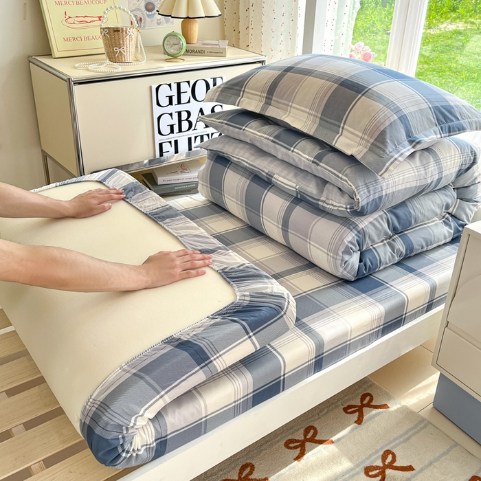 91家纺网 家纺一手货源 找家纺 莱通家纺 2025新款12868学生宿舍三件套 悬浮晶阵