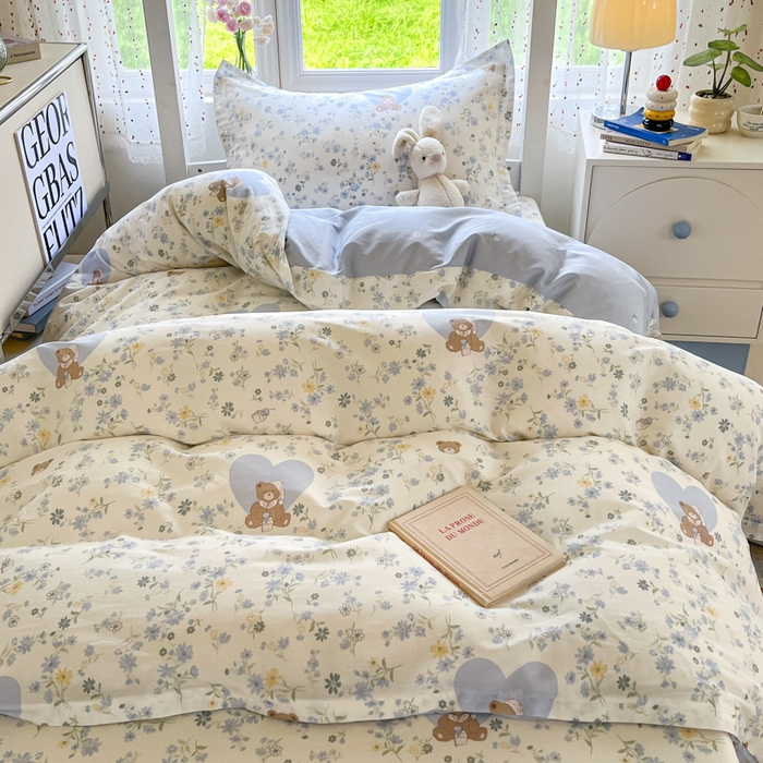 91家纺网 家纺一手货源 找家纺 莱通家纺 2025新款12868学生宿舍三件套 旧书折痕