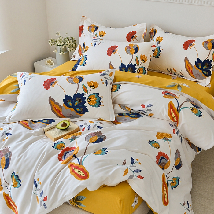 91家纺网 家纺一手货源 找家纺 （总）登登家纺 2025新款全棉床笠四件套系列