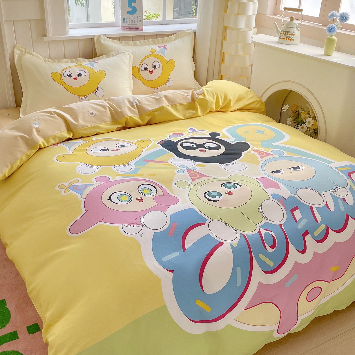 浩诚 2025新款全棉纯棉大版卡通四件套 蛋仔派对