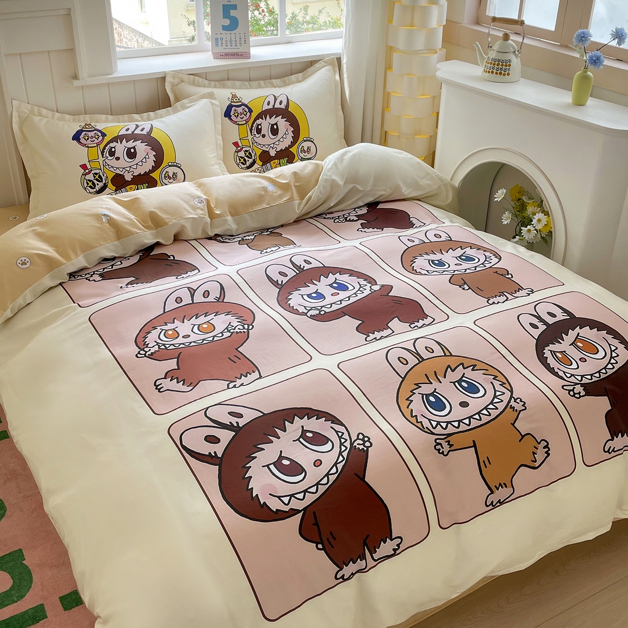 浩诚 2025新款全棉纯棉大版卡通四件套 百变拉布