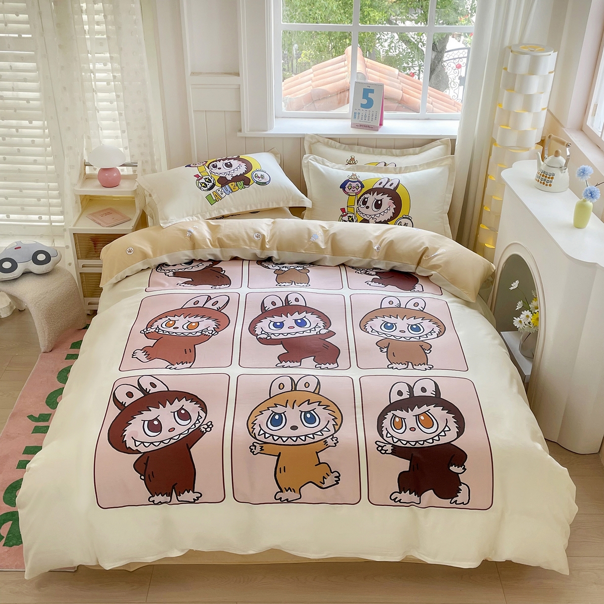 91家纺网 家纺一手货源 找家纺 浩诚 2025新款全棉纯棉大版卡通四件套 百变拉布