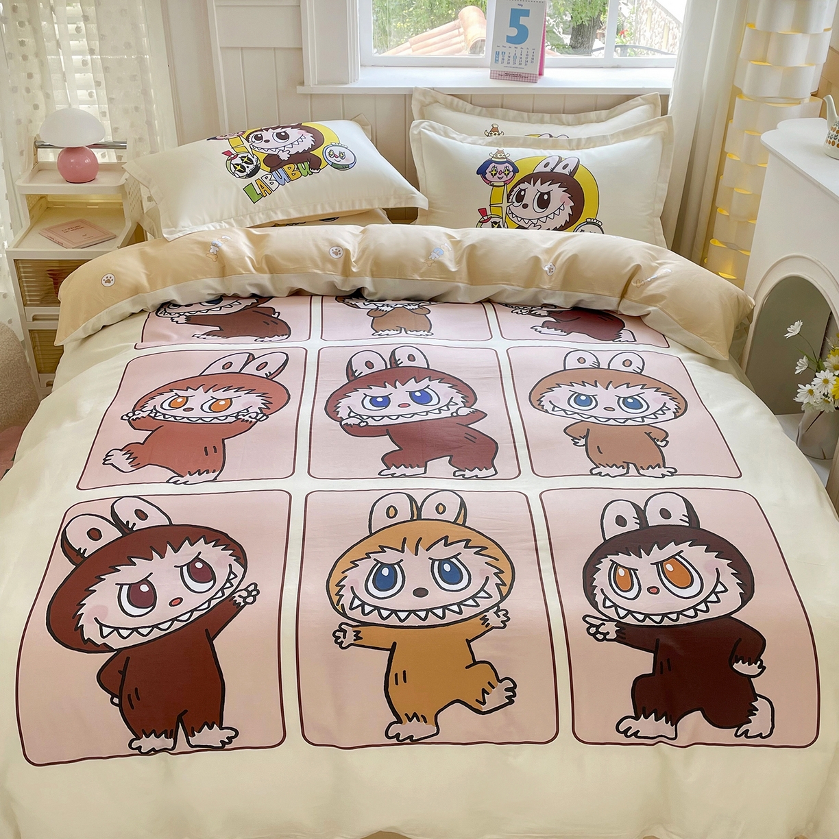 91家纺网 家纺一手货源 找家纺 浩诚 2025新款全棉纯棉大版卡通四件套 百变拉布