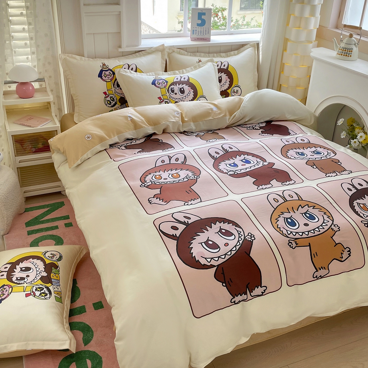 91家纺网 家纺一手货源 找家纺 浩诚 2025新款全棉纯棉大版卡通四件套 百变拉布