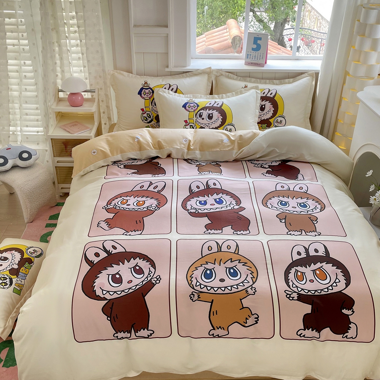 91家纺网 家纺一手货源 找家纺 浩诚 2025新款全棉纯棉大版卡通四件套 百变拉布