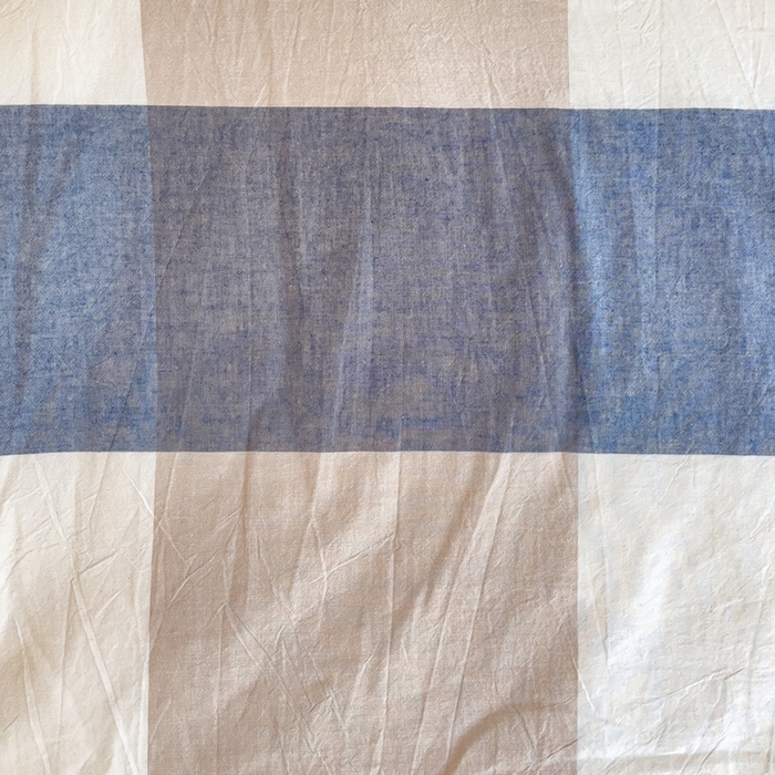 91家纺网 家纺一手货源 找家纺 玖弘家居 2025新款全棉纯棉色织水洗棉学生宿舍三件套四件套上下铺三件套 蓝大格