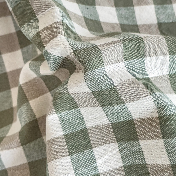 91家纺网 家纺一手货源 找家纺 玖弘家居 2025新款全棉纯棉色织水洗棉学生宿舍三件套四件套上下铺三件套 绿小格