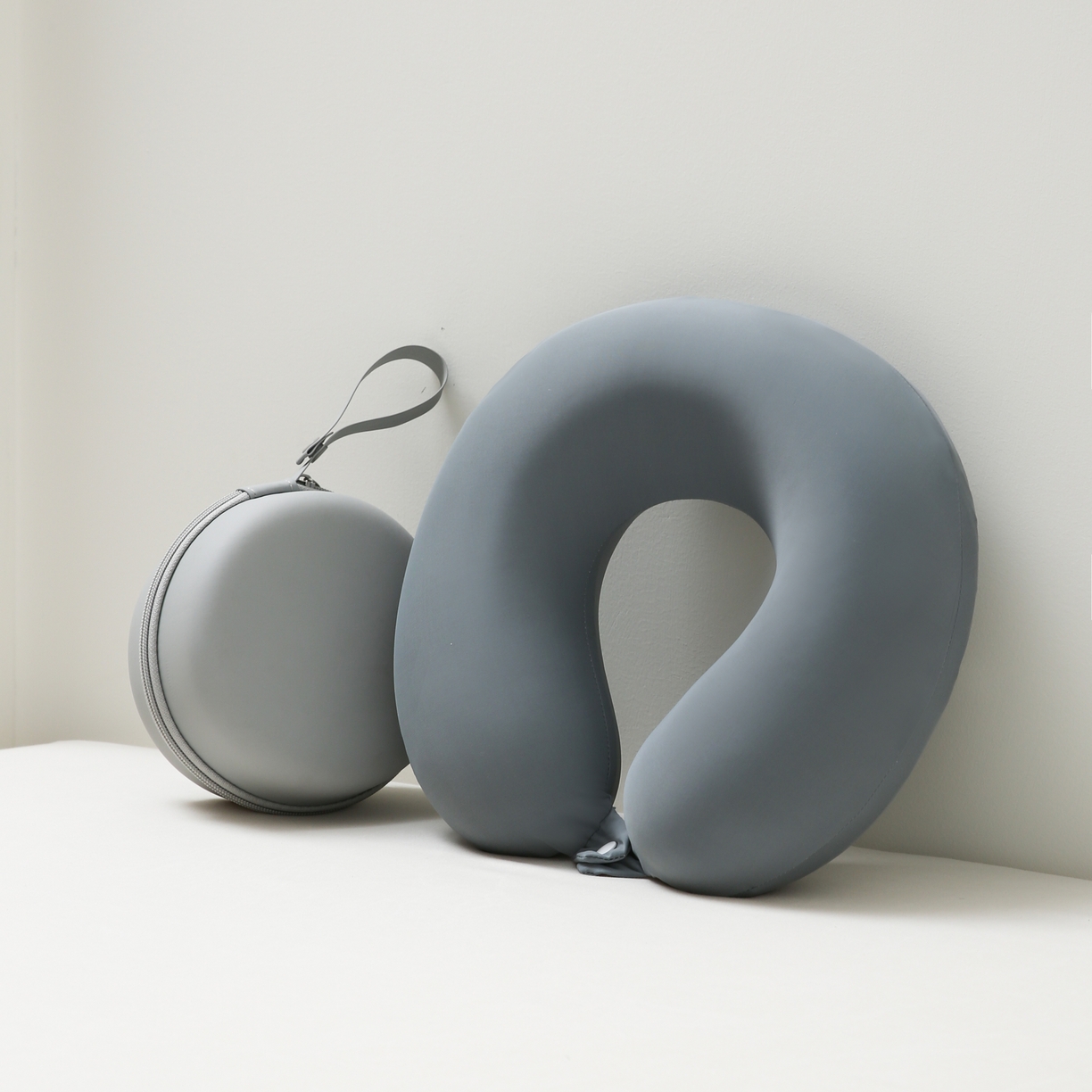 天之悦家纺 2025新款凉感冰丝U型枕大头护颈枕枕头枕芯      岩石灰 29x30cm单枕/只（礼盒装）